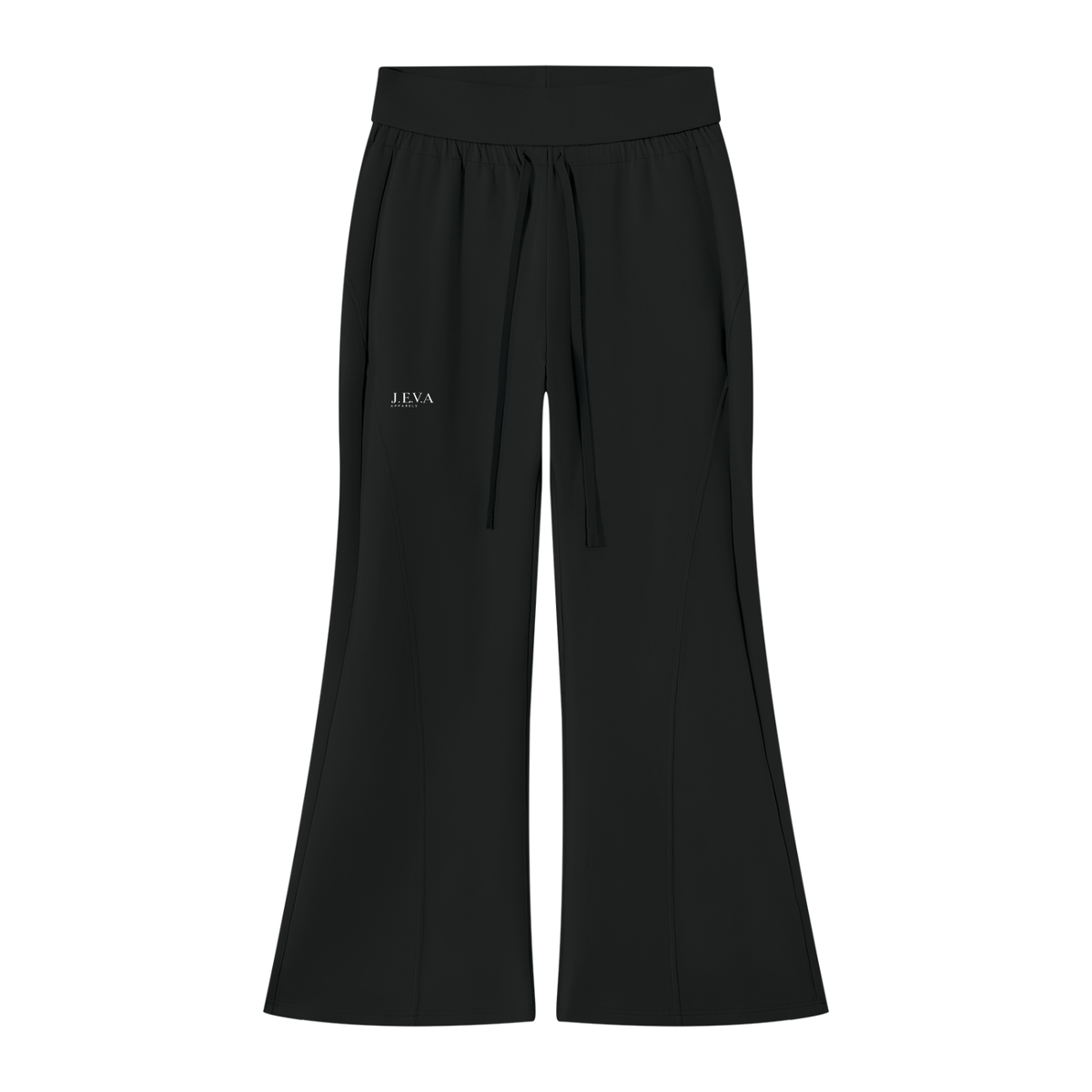 JEVA Apparels, Flared Leg Sweatpants Black