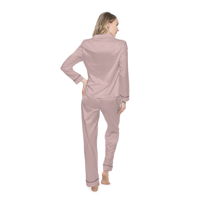 JEVA INTIMATES  Satin Pajama Set — Blush Pink Luxe Sleepwear