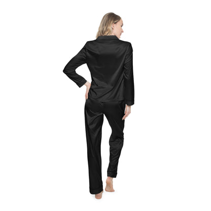 JEVA INTIMATES Satin Pajama Set — Dark Night Silk-Feel Sleepwear