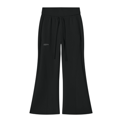 JEVA Apparels, Flared Leg Sweatpants Black