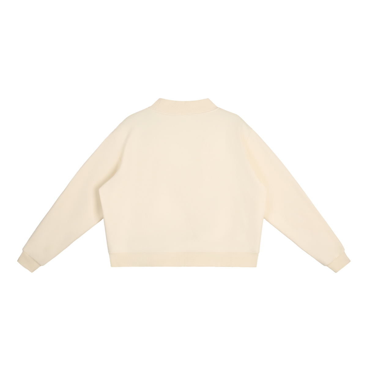 JEVA Apparels, Essential Fleece Mock-Neck Crew Sweatshirt