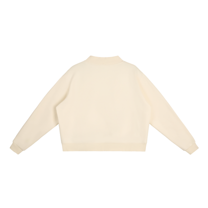 JEVA Apparels, Essential Fleece Mock-Neck Crew Sweatshirt