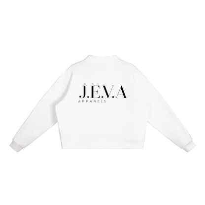 Essential Fleece Mock-Neck Crew Sweatshirt