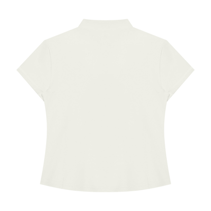 Women's Yoga Quarter-Zip Mock Neck T-Shirt