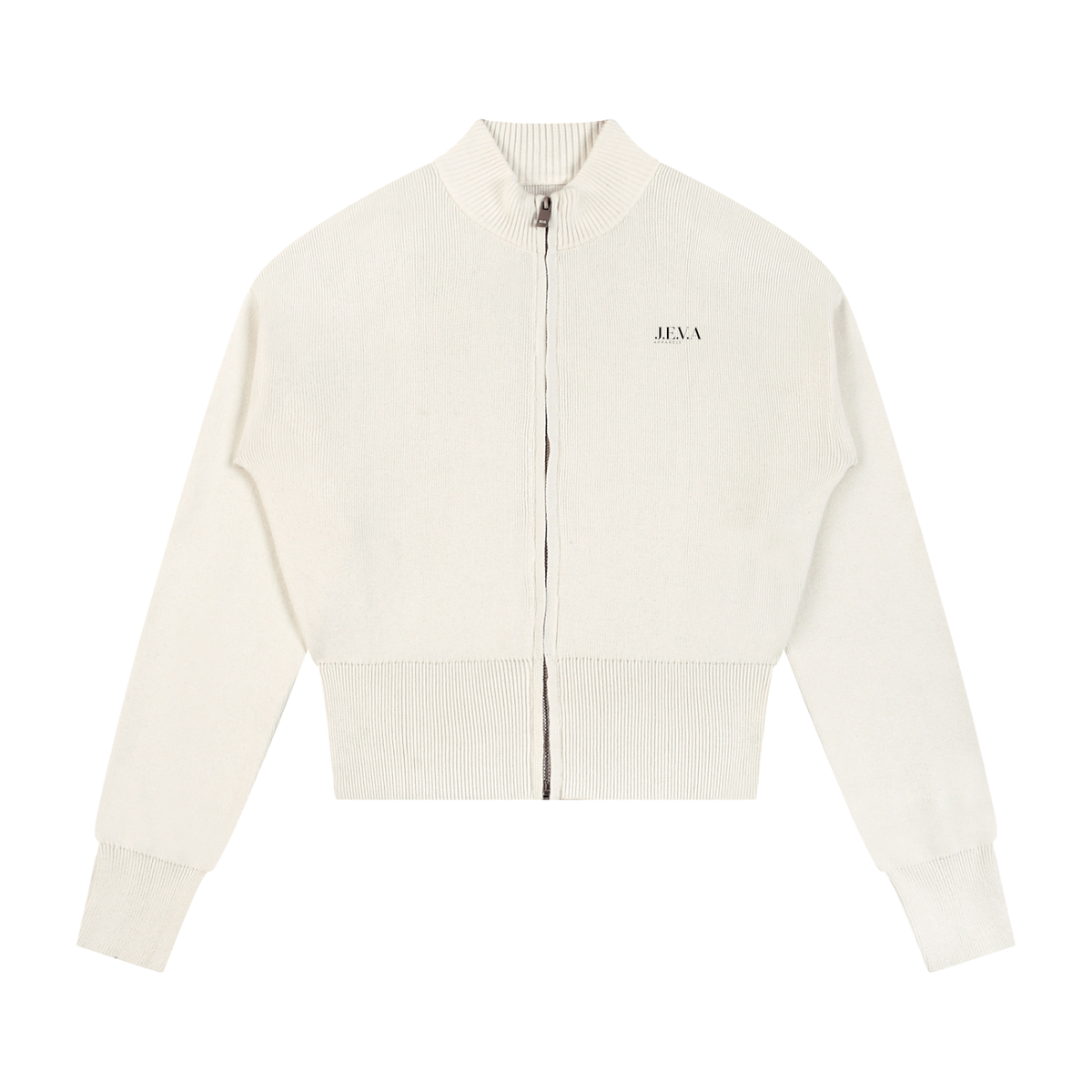 Women’s Mock Neck Zip Up Cardigan Mild Apricot