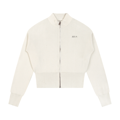 Women’s Mock Neck Zip Up Cardigan Mild Apricot
