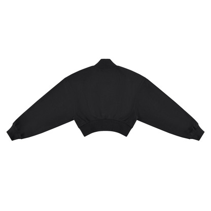 JEVA Apparels, Crop Mock Neck Sweatshirt
