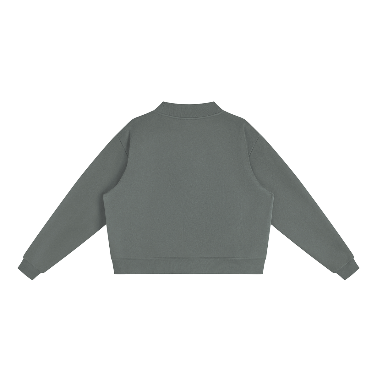 JEVA Apparels, Essential Fleece Mock-Neck Crew Sweatshirt